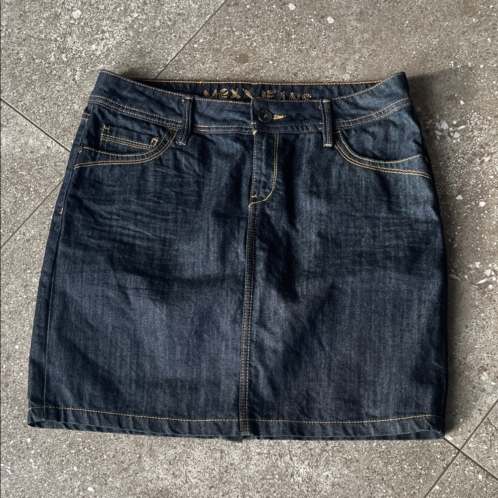 #D.B.Mexx Dark Blue Denim Mini Skirt